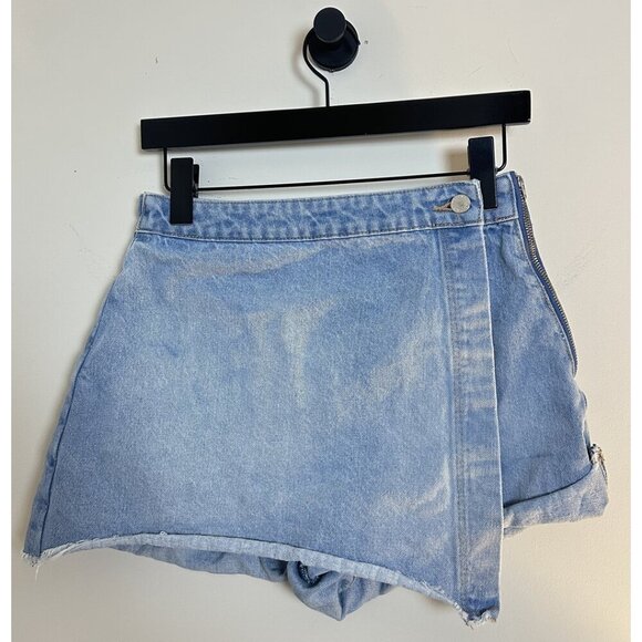 ROLLA'S Layla High Rise Sunshine Blue Denim Skort in Light Vintage Blue US 27 - Picture 4 of 12